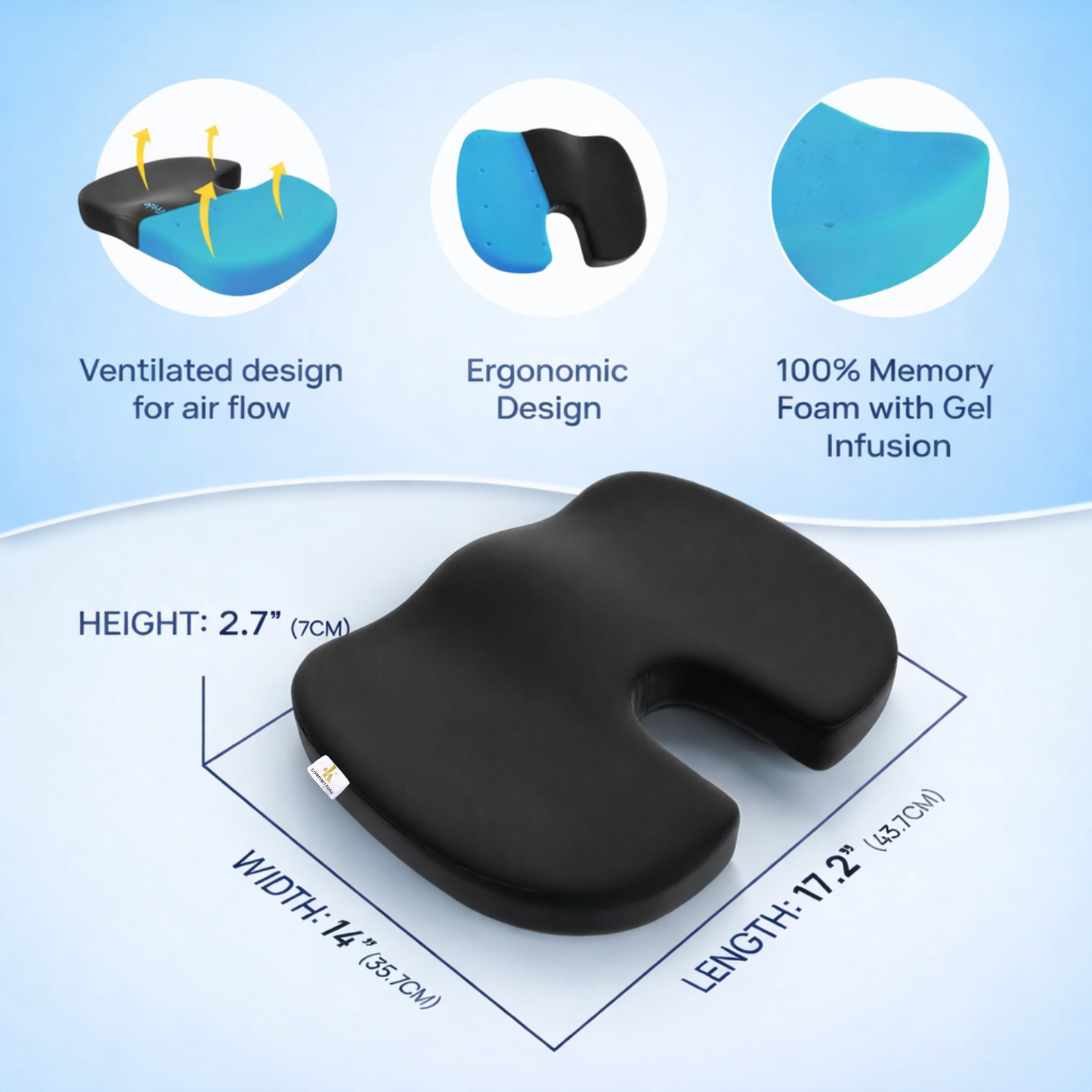 OrthoLux Coccyx Seat Cushion
